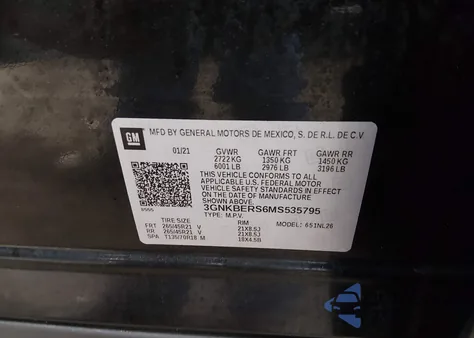 2021 Chevrolet Blazer Fwd Rs from USA, damaged, VIN 3GNKBERS6MS535795